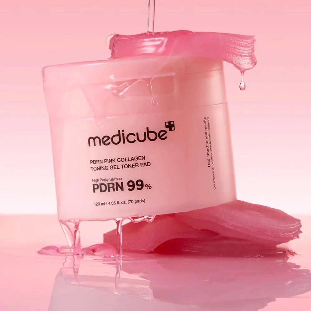 PDRN Pink Collagen Toning Gel Toner Pad
